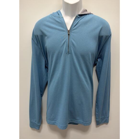 johnnie-O Hybrid Performance 1/4 Zip Hoodie Blue Size XL - Picture 1 of 7